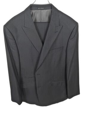 Steve Harvey Collection Sartorial Men's 48R Blue Gray Check Suit 2-Piece Set
